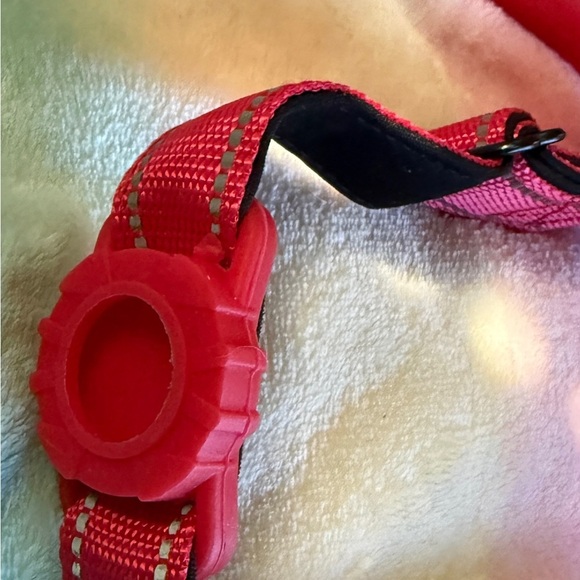 Red and Black With Air Tag Slot Collar - Picture 2 of 3